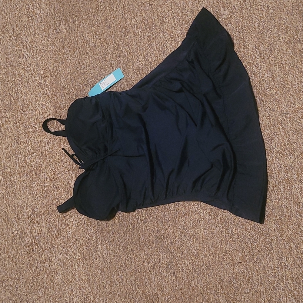 Septangle One Piece Swimsuit Navy SIZE 8 Ruched Tummy Control NWT